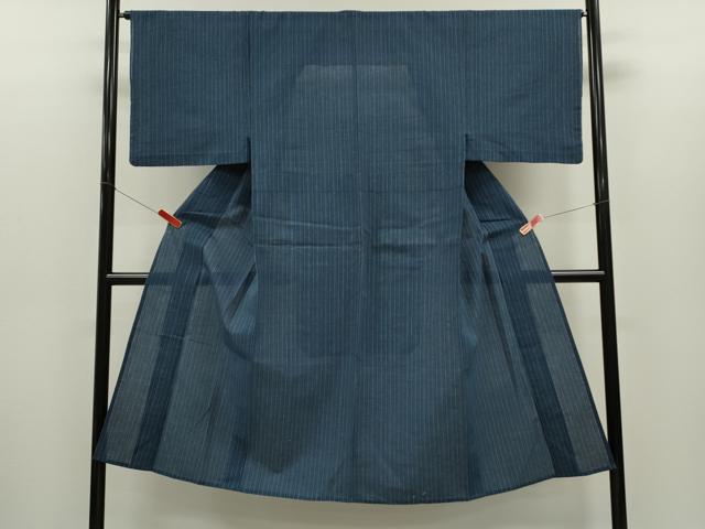 平和屋着物∴男性　夏物　阿波しじら織　浴衣　縞　綿　逸品　CABH7872ze