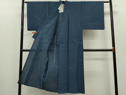平和屋着物∴男性　夏物　阿波しじら織　浴衣　縞　綿　逸品　CABH7872ze