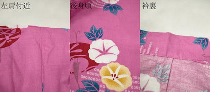 平和屋着物∴夏物　浴衣　風鈴　朝顔　綿　逸品　CABH7873ze