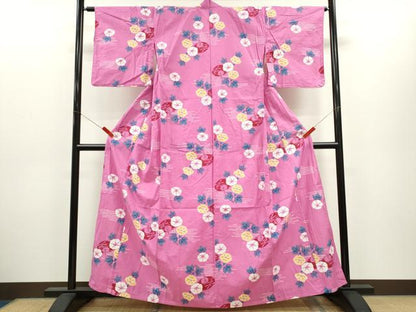 平和屋着物∴夏物　浴衣　風鈴　朝顔　綿　逸品　CABH7873ze