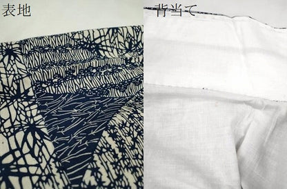 平和屋着物∴夏物　浴衣　注染　切嵌吉祥文　手縫い　綿　逸品　CABH7878ze