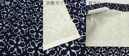 平和屋着物∴夏物　浴衣　注染　花尽くし　手縫い　綿　逸品　CABH7881ze