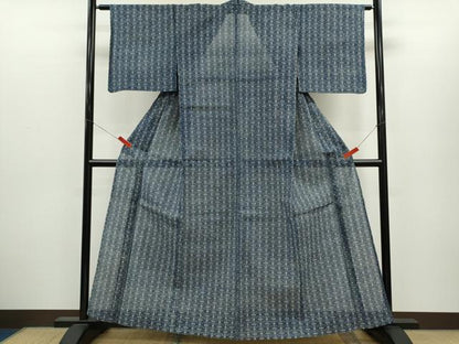 平和屋着物∴夏物　浴衣　綿絽　注染　蜀江菱花文　綿　逸品　未使用　CABH7887ze
