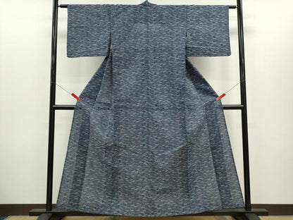平和屋着物∴夏物　浴衣　綿絽　注染　笹文　綿　逸品　CABH7890ze