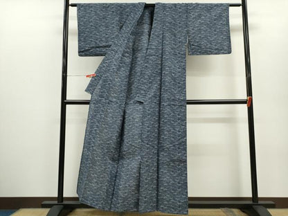 平和屋着物∴夏物　浴衣　綿絽　注染　笹文　綿　逸品　CABH7890ze