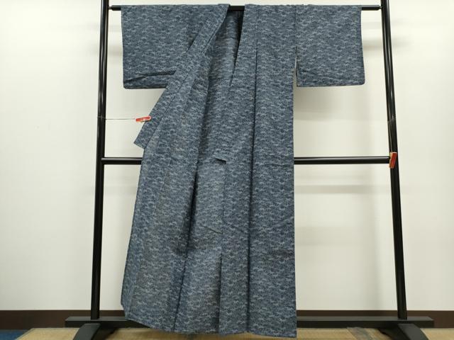 平和屋着物∴夏物　浴衣　綿絽　注染　笹文　綿　逸品　CABH7890ze