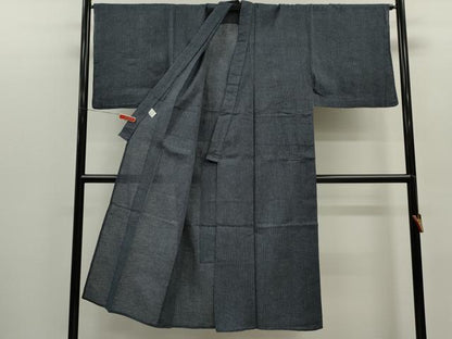 平和屋着物∴男性　夏物　小紋・浴衣兼用　縞　綿麻　逸品　CABH7892ze