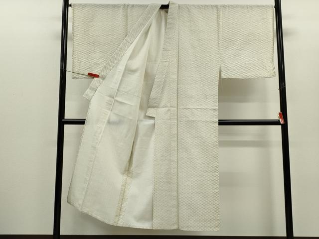 平和屋着物∴男性　夏物　浴衣　綿紅梅　井桁絣　綿　逸品　CABH7893ze