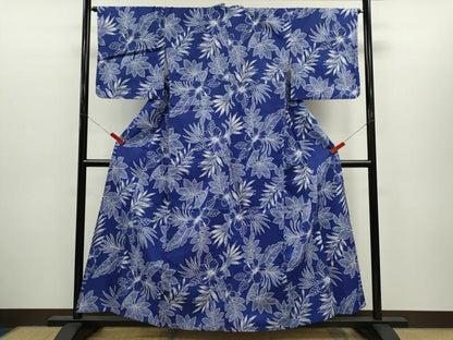 平和屋着物∴夏物　浴衣　三勝染　ハイビスカス　綿　逸品　CABH7898ze