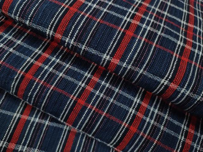 平和屋着物∴夏物　阿波しじら織　浴衣　格子柄　綿　逸品　CABH7901ze