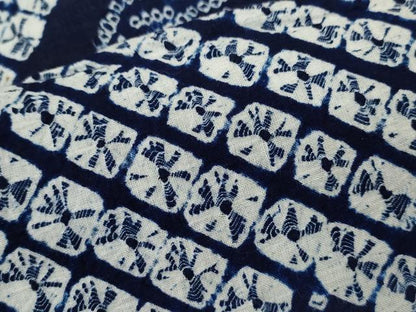 平和屋着物∴夏物　浴衣　有松鳴海絞り　草花文　綿　逸品　CABH7902ze
