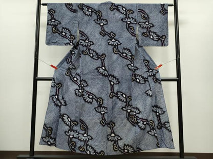 平和屋着物∴夏物　浴衣　有松鳴海絞り　枝花文　綿　逸品　未使用　CABH7909ze