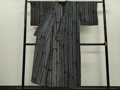 平和屋着物∴夏物　浴衣　有松鳴海絞り　松葉文　綿　逸品　CABH7910ze