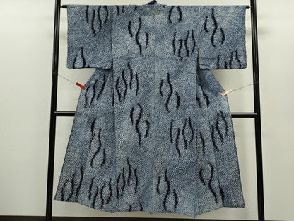 平和屋着物∴夏物　浴衣　有松鳴海絞り　立涌文　綿　逸品　CABH7913ze