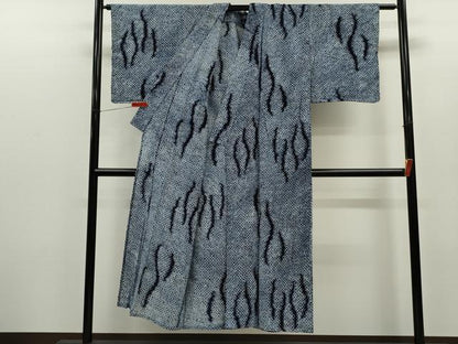 平和屋着物∴夏物　浴衣　有松鳴海絞り　立涌文　綿　逸品　CABH7913ze