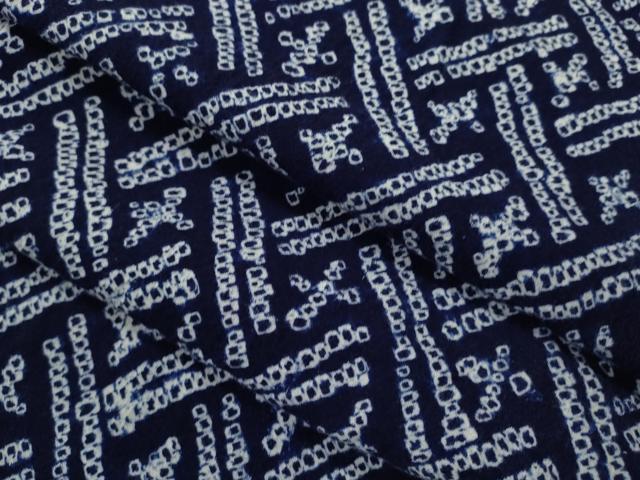 平和屋着物∴夏物　浴衣　有松鳴海絞り　吉祥文　綿　逸品　CABH7918ze
