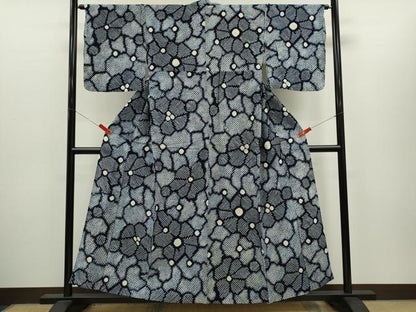 平和屋着物∴夏物　浴衣　有松鳴海絞り　花尽くし　綿　逸品　CABH7920ze