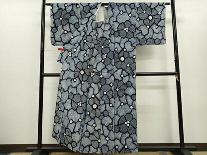 平和屋着物∴夏物　浴衣　有松鳴海絞り　花尽くし　綿　逸品　CABH7920ze