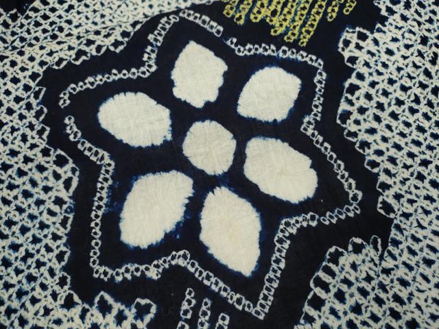 平和屋着物∴夏物　浴衣　有松鳴海絞り　草花文　綿　逸品　CABH7924ze