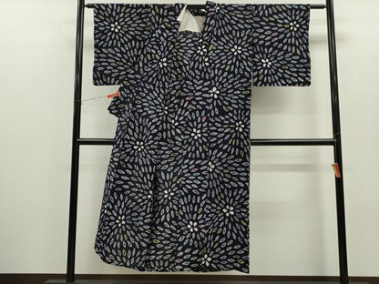平和屋着物∴夏物　浴衣　有松鳴海絞り　花尽くし　綿　逸品　CABH7928ze