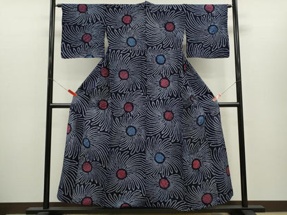 平和屋着物∴夏物　浴衣　有松鳴海絞り　舞花文　綿　逸品　未使用　CABH7929ze