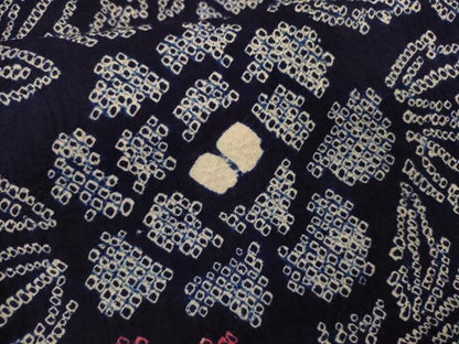 平和屋着物∴夏物　浴衣　有松鳴海絞り　花唐草文　綿　逸品　CABH7930ze