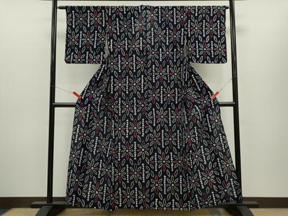 平和屋着物∴夏物　浴衣　有松鳴海絞り　舞花文　綿　逸品　CABH7933ze