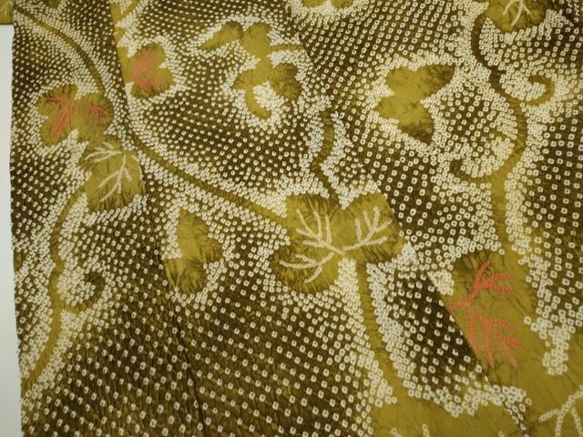 平和屋着物∴夏物　浴衣　有松鳴海絞り　舞蝶唐草文　綿　逸品　CABH7938ze