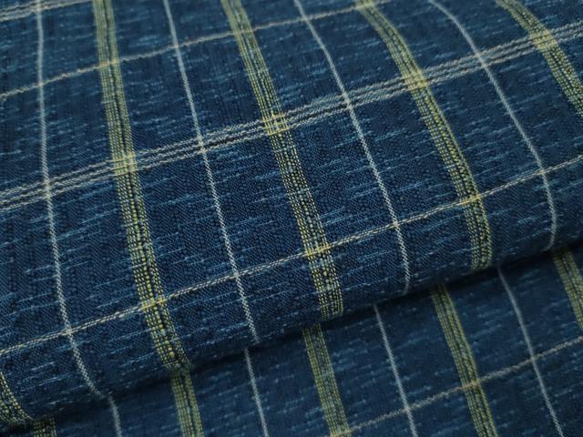 平和屋着物∴夏物　阿波しじら織　浴衣　格子柄　綿　逸品　CABH7941ze