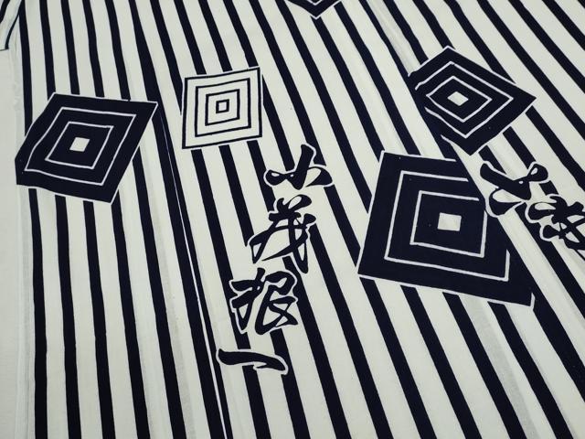 平和屋着物∴男性　夏物　浴衣　注染　縞　日本製　綿　逸品　CABH7947ze