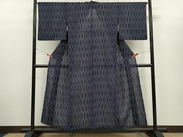 平和屋着物＊夏物　小紋　紗　網目文　CABH7958ze