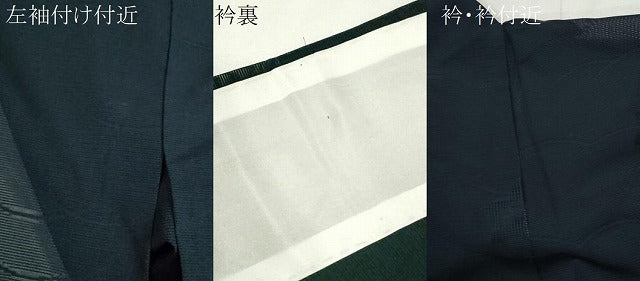 平和屋着物＊夏物　色無地　絽　草花紋紗　紺色　正絹　逸品　CABH7961ze