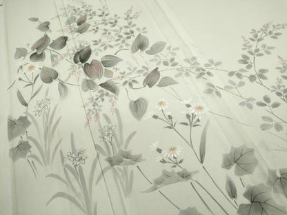 平和屋着物＊夏物　訪問着　絽　手描き　草花文　暈し染め　正絹　逸品　未使用　CABH7965ze