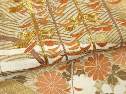 平和屋着物●豪華色留袖　駒刺繍　枝垂れ柳立波花文　暈し染め　金彩　正絹　逸品　CABH7969ze
