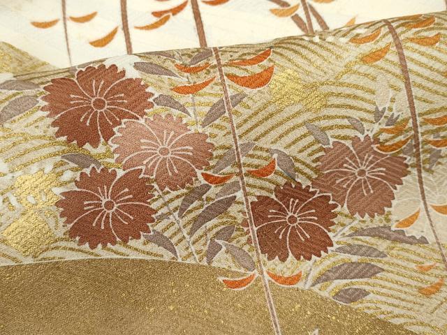 平和屋着物●豪華色留袖　駒刺繍　枝垂れ柳立波花文　暈し染め　金彩　正絹　逸品　CABH7969ze