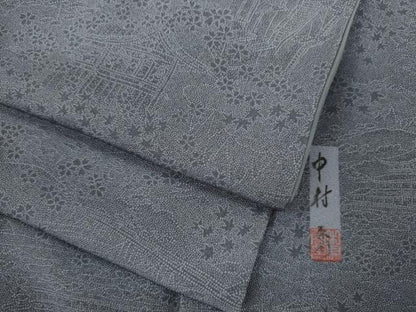 平和屋着物●江戸小紋　作家物　風景文　正絹　逸品　CABH7970ze