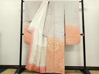 平和屋着物●豪華振袖　総刺繍　駒刺繍　絞り　牡丹　暈し染め　やまと謹製　正絹　逸品　CABH7972ze