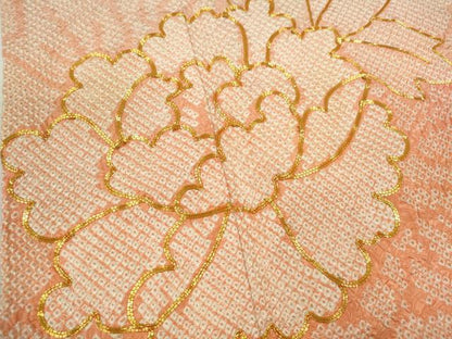 平和屋着物●豪華振袖　総刺繍　駒刺繍　絞り　牡丹　暈し染め　やまと謹製　正絹　逸品　CABH7972ze
