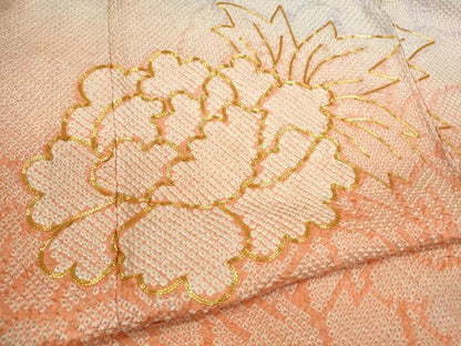 平和屋着物●豪華振袖　総刺繍　駒刺繍　絞り　牡丹　暈し染め　やまと謹製　正絹　逸品　CABH7972ze