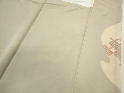 平和屋着物●豪華色留袖　駒刺繍　松竹梅貝合せ吉祥花文　金銀彩　正絹　逸品　CABH7973ze