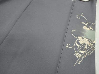 平和屋着物●豪華色留袖　駒刺繍　花唐草文　暈し染め　金彩　正絹　逸品　CABH7974ze