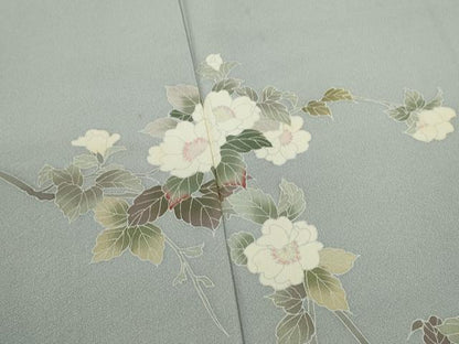平和屋着物●訪問着　友禅　枝花文　暈し染め　正絹　逸品　CABH7975ze