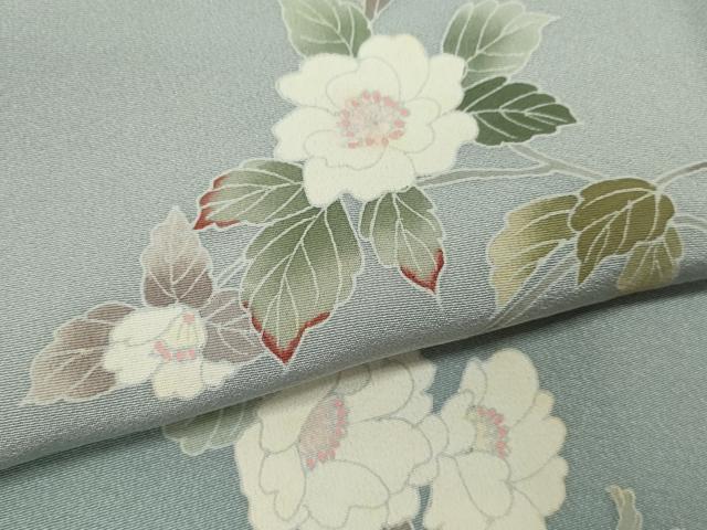 平和屋着物●訪問着　友禅　枝花文　暈し染め　正絹　逸品　CABH7975ze