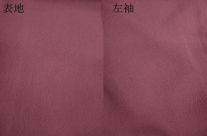 平和屋着物●上質な色無地　京紫色　鬼しぼ縮緬　正絹　逸品　CABH7978ze