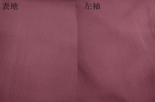 平和屋着物●上質な色無地　京紫色　鬼しぼ縮緬　正絹　逸品　CABH7978ze