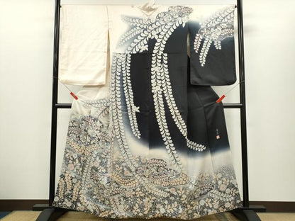 平和屋着物●訪問着　作家物　辻ヶ花　手描き　暈し染め　正絹　逸品　CABH7985ze