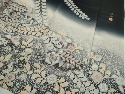 平和屋着物●訪問着　作家物　辻ヶ花　手描き　暈し染め　正絹　逸品　CABH7985ze