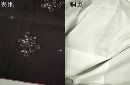 平和屋着物●上質な小紋　蛍暈し　舞桜文　正絹　逸品　CABH7992ze