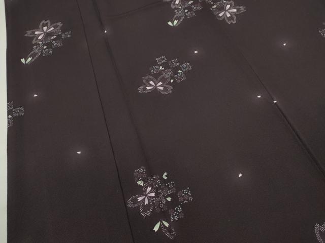 平和屋着物●上質な小紋　蛍暈し　舞桜文　正絹　逸品　CABH7992ze