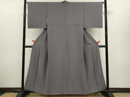 平和屋着物●上質な色無地　源氏鼠色　正絹　逸品　CABH7994ze